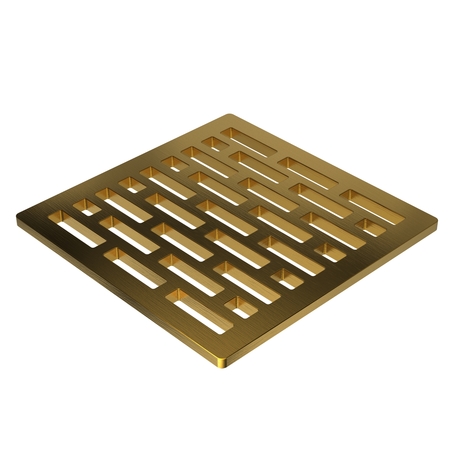 NEWPORT BRASS 4" Square Shower Drain in Satin Gold (Pvd) 233-406/24S